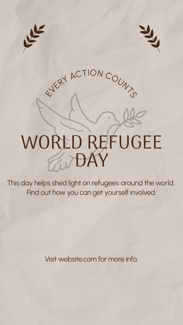 World Refugee Support Instagram Story Design Image Preview