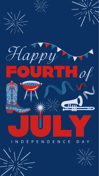4th of July Illustration YouTube short Image Preview