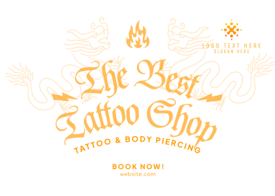 Tattoo & Piercings Postcard Image Preview