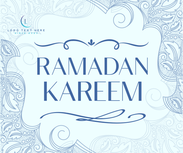 Ornamental Ramadan Greeting Facebook Post Design