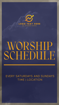 Simple Church Schedule Instagram Story Preview