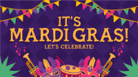 Rustic Mardi Gras Facebook Event Cover Design