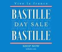 Happy Bastille Day Facebook Post Design