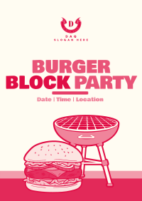 Burger Grill Party Poster Design