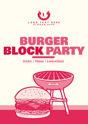 Burger Grill Party Poster Image Preview