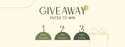 Simple Giveaway Instructions Facebook cover Image Preview