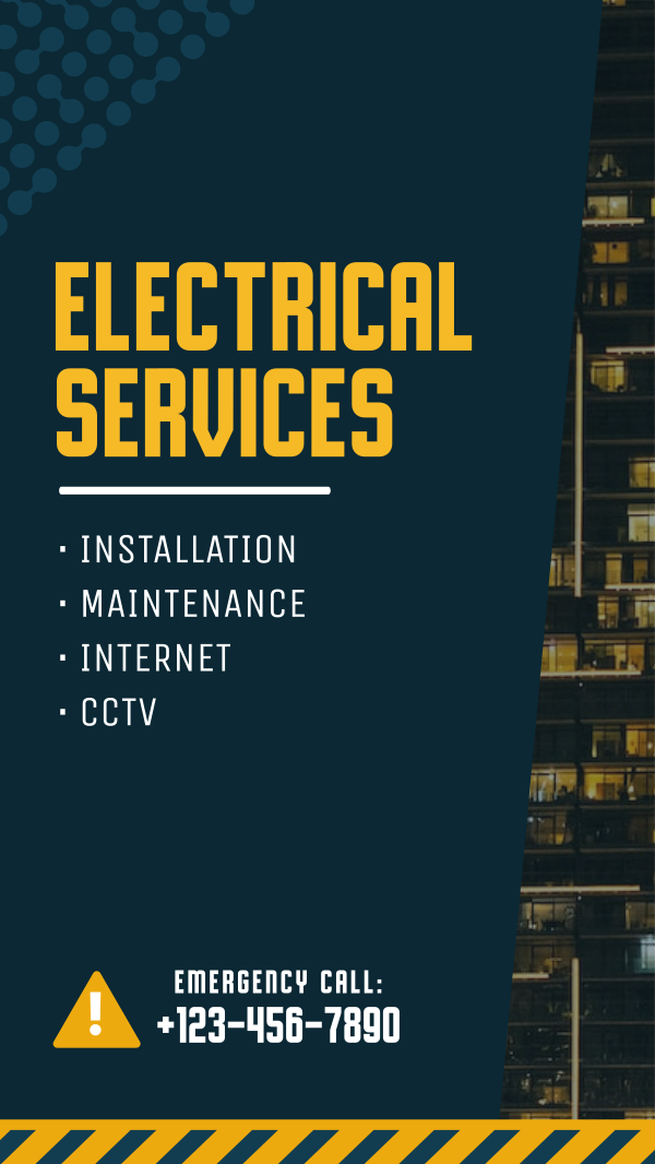 Electrical Services List Facebook Story Design