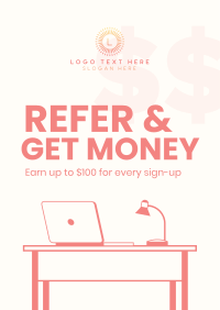 Refer And Get Money Flyer Design