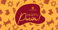 Purim Symbols Facebook Ad Design