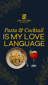 Minimalist Pasta Quote TikTok Video Design