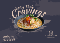 Spicy Thai Cravings Postcard Design
