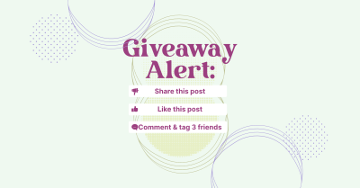 Giveaway Alert Instructions Facebook ad Image Preview