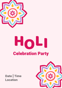 Holi Get Together Flyer Design