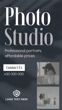 Elegant Photography Studio YouTube Short Design