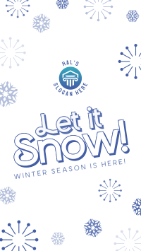 Let It Snow Winter Greeting Facebook Story Design
