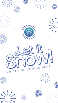 Let It Snow Winter Greeting Facebook Story Image Preview