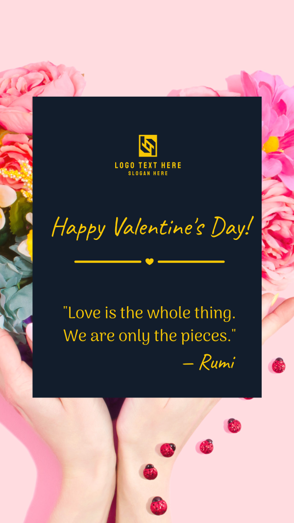 Valentines Quote Facebook Story Design Image Preview