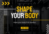 Shape Your Body Postcard Design