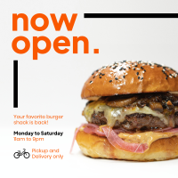 Burger Shack Opening Instagram Post Design