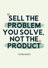 Sell the Problem Poster Image Preview
