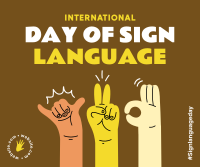 Sign Language Facebook Post Design