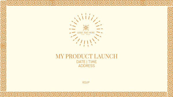 Art Deco Product Launch Facebook Event Cover Design Image Preview