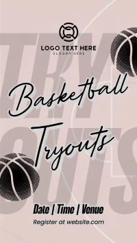 Basketball Game Tryouts Instagram story Image Preview