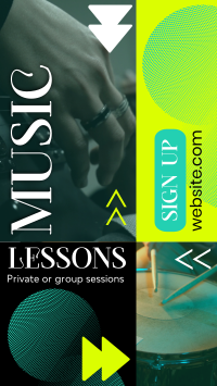 Cool Music Lessons Facebook Story Image Preview