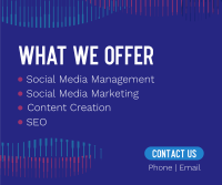 What We Offer Facebook Post Design