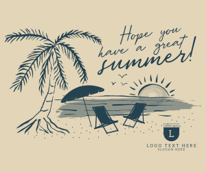 Brush Summer Greeting Facebook post Image Preview