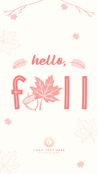 Hello Fall Greeting Facebook Story Design