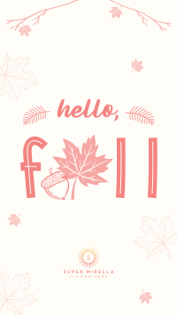 Hello Fall Greeting Facebook Story Image Preview
