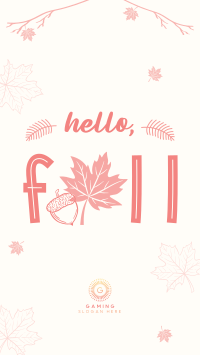 Hello Fall Greeting Facebook story Image Preview