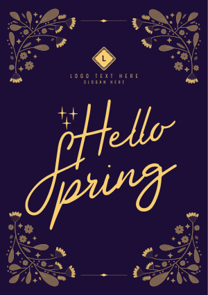 Floral Hello Spring Flyer Image Preview