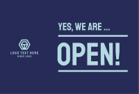 We're Open Business Pinterest board cover Image Preview