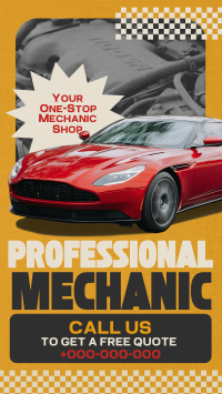 Modern Professional Mechanic Instagram Story Design