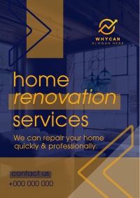 Simple Triangles Home Renovation Poster Image Preview