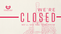 Minimalist Closed Restaurant Facebook event cover Image Preview