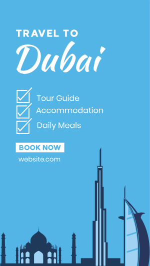 Dubai Travel Package Instagram story Image Preview