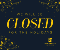 Closed for Christmas Facebook Post Design
