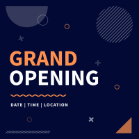 Geometric Shapes Grand Opening Instagram post Image Preview