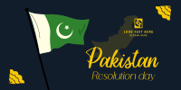 Pakistan Day Flag Twitter Post Design