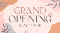Elegant Leaves Grand Opening Facebook Event Cover Design
