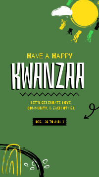 A Happy Kwanzaa Facebook Story Design