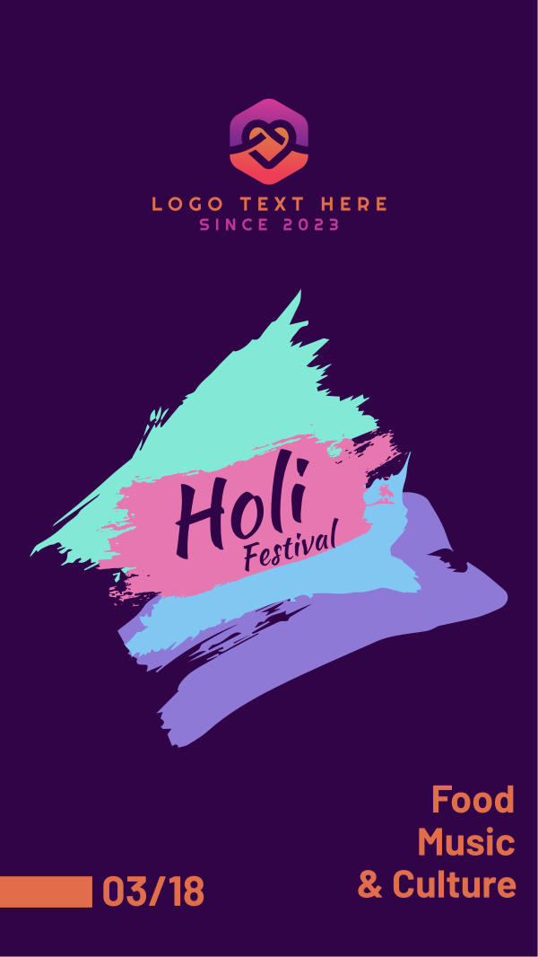 Holi Festival Instagram Story Design Image Preview