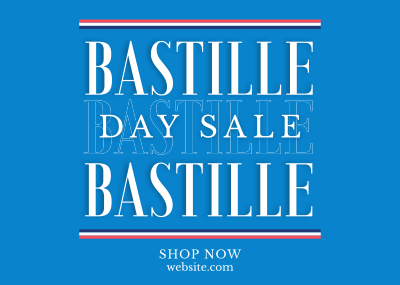 Happy Bastille Day Postcard Image Preview