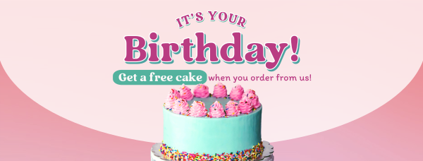 Birthday Cake Promo Facebook Cover Design