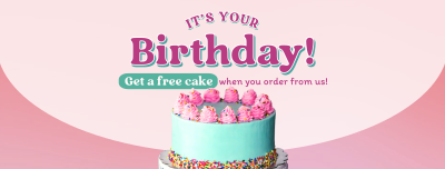 Birthday Cake Promo Facebook cover Image Preview
