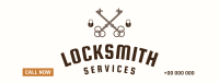 Locksmith Emblem Facebook Cover Design