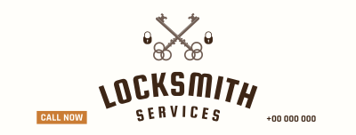 Locksmith Emblem Facebook cover Image Preview
